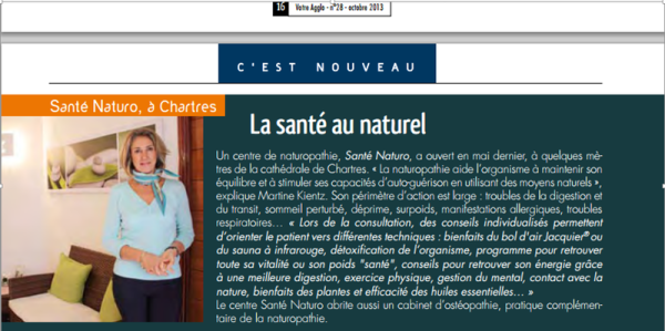 Article Naturopathie Chartres Agglo
